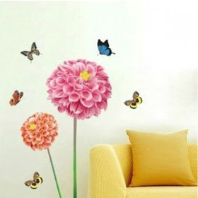 Beautiful Flowers with Butterflies Flying around